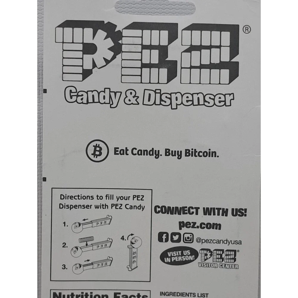 Rare Bitcoin PEZ Dispenser with Candy Only 30,000 made